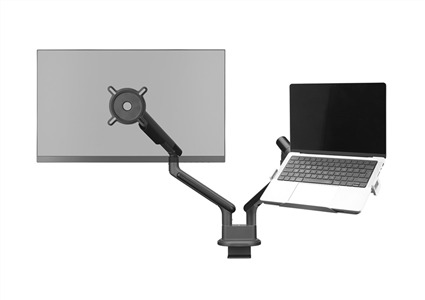 One For All DM0030 Support universel pour ordinateur portable compatible bras de monitor, avec butée de sécurité et patins en silicone