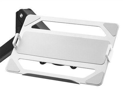 One For All DM0030 Support universel pour ordinateur portable compatible bras de monitor, avec butée de sécurité et patins en silicone