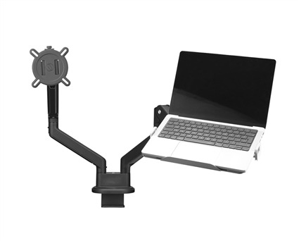 One For All DM0030 Support universel pour ordinateur portable compatible bras de monitor, avec butée de sécurité et patins en silicone