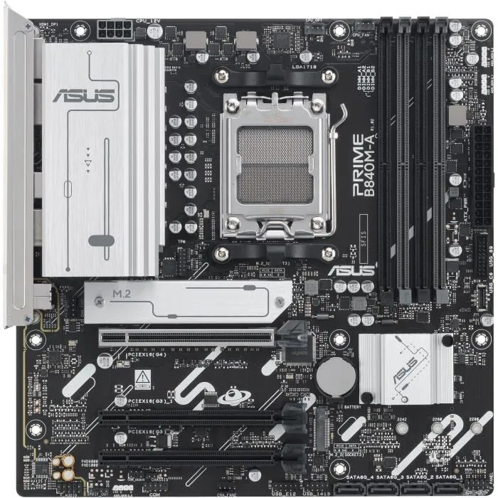 Asus Carte mère PRIME B840M-A-CSM micro ATX Socket AM5 AMD B840 DDR5 M.2 SATA III 2.5 GbE