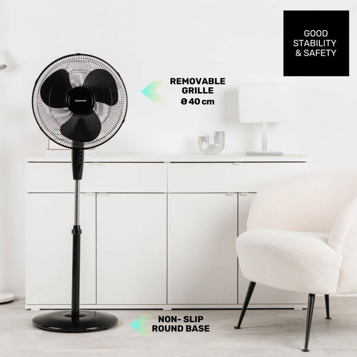 Ventilateur sur Pied Taurus 944689000 Noir