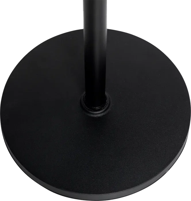 SBG Support Microphone Sol Rectangulaire Base Rond 25cm avec Embrayage Rotatif Hauteur Réglable 889-1625mm Noir