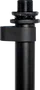 SBG Support Microphone Sol Rectangulaire Base Rond 25cm avec Embrayage Rotatif Hauteur Réglable 889-1625mm Noir