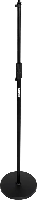 SBG Support Microphone Sol Rectangulaire Base Rond 25cm avec Embrayage Rotatif Hauteur Réglable 889-1625mm Noir