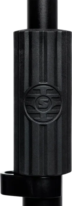 SBG Support Microphone Sol Rectangulaire Base Rond 25cm avec Embrayage Rotatif Hauteur Réglable 889-1625mm Noir