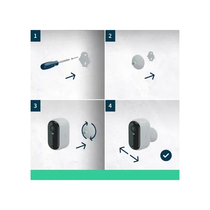 Arlo Essential2 2K - Caméra de sécurité extérieure sans fil - Vision nocturne couleur - Autonomie 6 mois - Angle de vue 130 degrés - Pack de 2 Arlo Essential2 2K - Caméra de sécurité extérieure sans fil - Vision nocturne couleur - Autonomie 6 mois - Angle de vue 130 degrés - Pack de 2