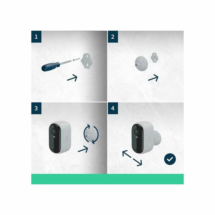 Arlo Essential2 2K Pack de 2 Caméras de Surveillance