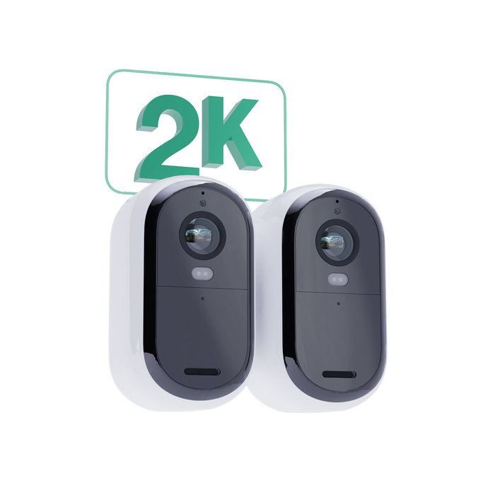 Arlo Essential2 2K Pack de 2 Caméras de Surveillance