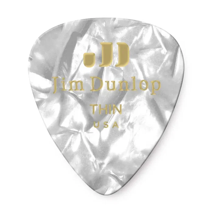 DUNLOP Pack de 72 médiators Genuine Celluloid Classic Blanco Perlado - Thin DUNLOP Pack de 72 médiators Genuine Celluloid Classic Blanco Perlado - Thin