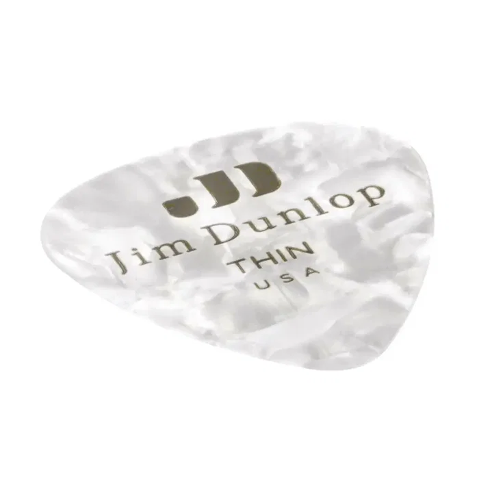 DUNLOP Pack de 72 médiators Genuine Celluloid Classic Blanco Perlado - Thin DUNLOP Pack de 72 médiators Genuine Celluloid Classic Blanco Perlado - Thin