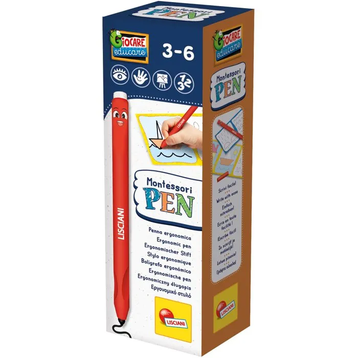 Lisciani Giochi Montessori Pen Display Stylo Ergonomique