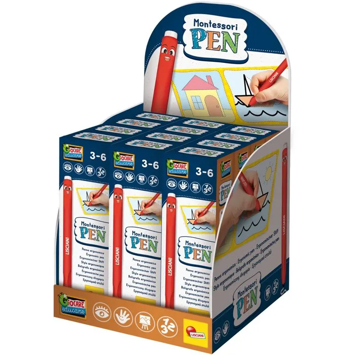 Lisciani Giochi Montessori Pen Display Stylo Ergonomique