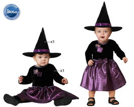 BigBuy Carnival Déguisement Sorcière Violet pour Bébé avec Chapeau
