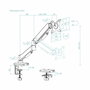 Tooq DB1733TNR-B Support de bureau articulé 17-32 pouces
