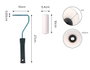 Innspiro Rouleau de peinture en mousse de 10 cm avec manche de 27 cm