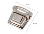 Innspiro Fermoir Tupi Rectangulaire en Acier Nickel 37x36 mm