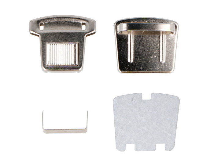 Innspiro Fermoir Tupi Rectangulaire en Acier Nickel 37x36 mm