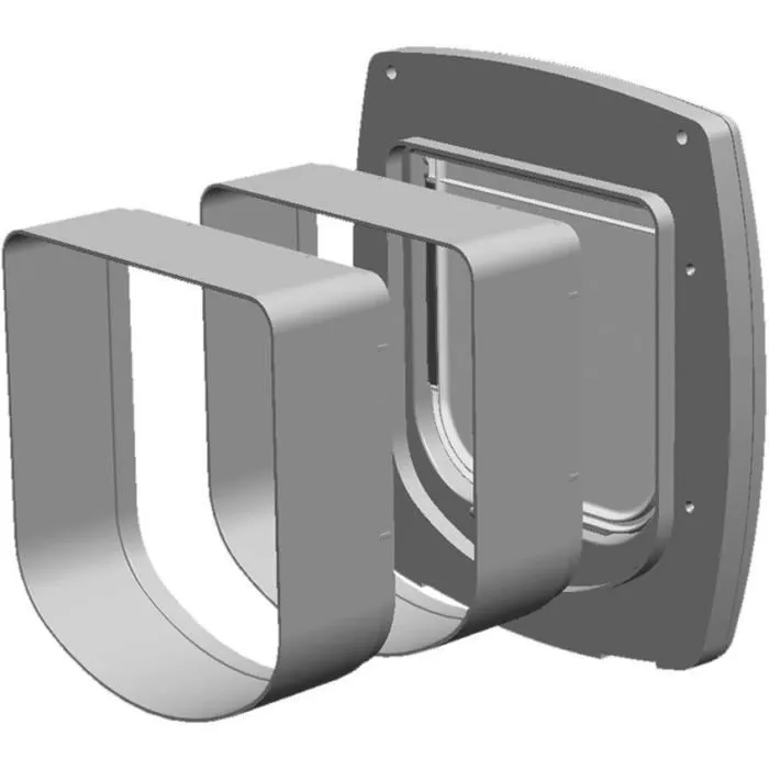 Ferplast Tunnel d'extension modulable pour chatieres Swing 1/3/5, idéal pour murs épais, installation facile, pour chats adultes, gris