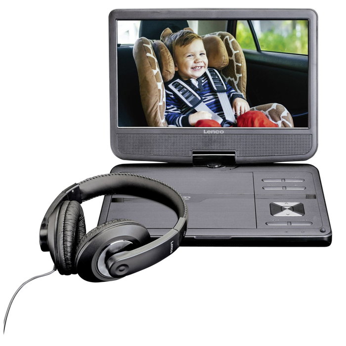 Lenco DVP-1010BK Lecteur DVD de voyage noir