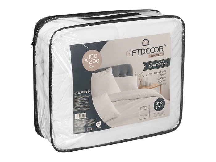 Giftdecor Couette Blanche Remplissage Nordique 150x200 cm (Set de 3)