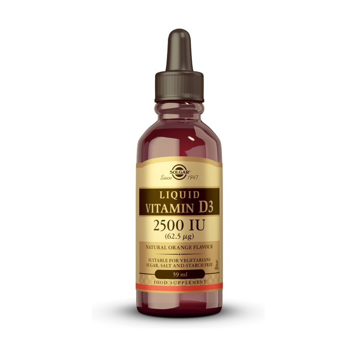 SOLGAR Vitamine D3 Liquide 2500 UI (62,5 µg) 59 ml