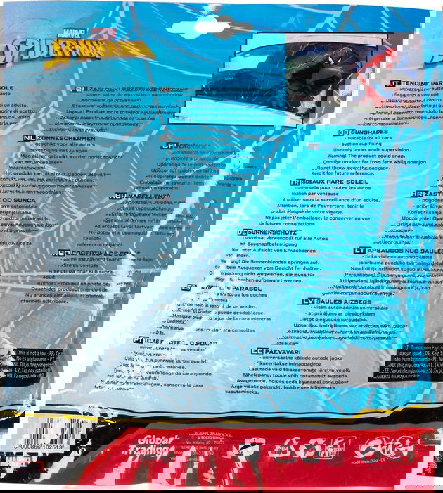 Licensing CZ10251 Rideaux Latéraux Trapèze Spiderman 65x38 cm 2 Pz - UV - Ventouse