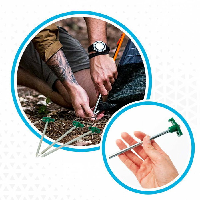 Sardines de camping Aktive 25 cm 4 Pièces Ø 8 mm (24 Unités) Sardines de camping Aktive 25 cm 4 Pièces Ø 8 mm (24 Unités)