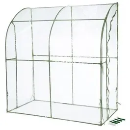 Nature Serre de Jardin Murale - 200 x 100 x 215 cm (H) - Tube Alu Vert 16 mm, PVC Transparent 1 mm - Protection Plantes contre Intempéries et UV