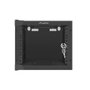 Lanberg WF10 Armoire Mural Rack 10 Pouces 4U - Porte Vitrée Noir IP20