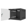 Lanberg WF10 Armoire Mural Rack 10 Pouces 4U - Porte Vitrée Noir IP20