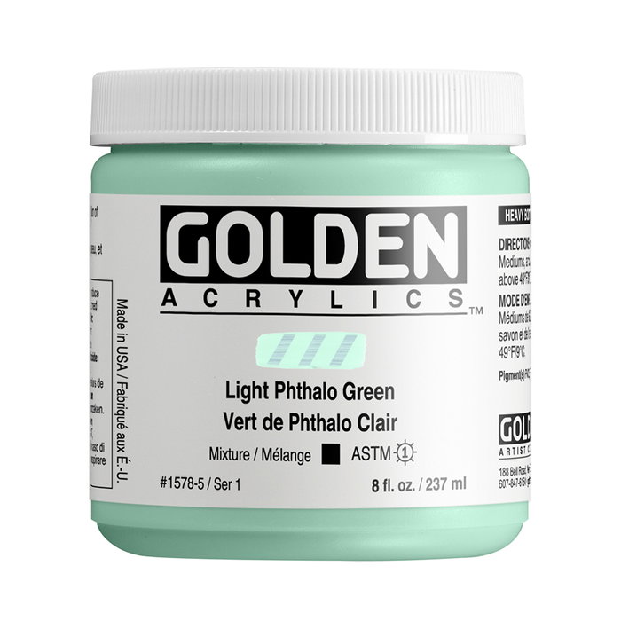 Golden Peinture Acrylique Heavy Body Vert Phthalo Clair 237 ml Golden Peinture Acrylique Heavy Body Vert Phthalo Clair 237 ml