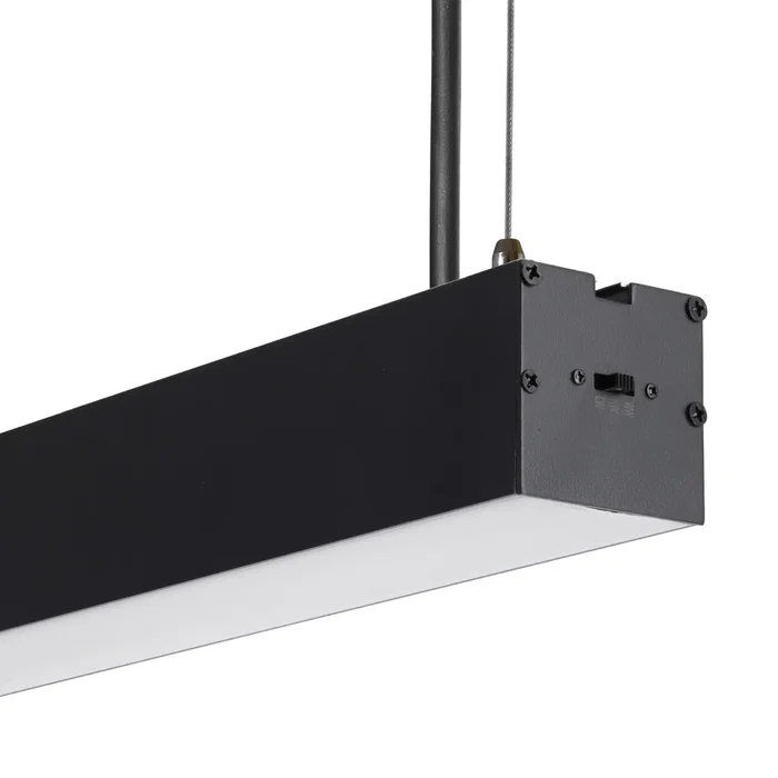 Luminaria LED enlazable 38W 3800lm 150cm IP20, réglette linéaire intérieure avec technologie CCT ajustable (3000K-6500K), angle 75°, installation surface ou suspendue, finition noir Luminaria LED enlazable 38W 3800lm 150cm IP20, réglette linéaire intérieure avec technologie CCT ajustable (3000K-6500K), angle 75°, installation surface ou suspendue, finition noir