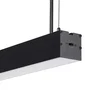 Luminaria LED enlazable 38W 3800lm 150cm IP20, réglette linéaire intérieure avec technologie CCT ajustable (3000K-6500K), angle 75°, installation surface ou suspendue, finition noir