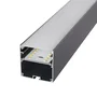 Luminaria LED enlazable 38W 3800lm 150cm IP20, réglette linéaire intérieure avec technologie CCT ajustable (3000K-6500K), angle 75°, installation surface ou suspendue, finition noir