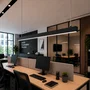 Luminaria LED enlazable 38W 3800lm 150cm IP20, réglette linéaire intérieure avec technologie CCT ajustable (3000K-6500K), angle 75°, installation surface ou suspendue, finition noir