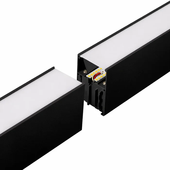 Luminaria LED enlazable 38W 3800lm 150cm IP20, réglette linéaire intérieure avec technologie CCT ajustable (3000K-6500K), angle 75°, installation surface ou suspendue, finition noir Luminaria LED enlazable 38W 3800lm 150cm IP20, réglette linéaire intérieure avec technologie CCT ajustable (3000K-6500K), angle 75°, installation surface ou suspendue, finition noir