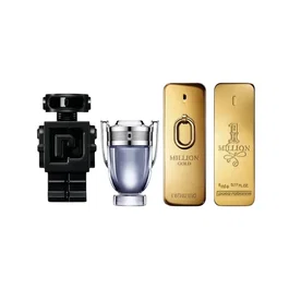 Paco Rabanne Coffret de miniatures pour homme : 1 Million, Million Gold, Invictus et Phantom