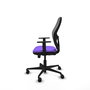 Chaise Jorquera Synchrone/Traslack tissu Violet Maille Gris Base en nylon noir Accoudoir 1D Sans appui-tête Roulettes 65mm nylon