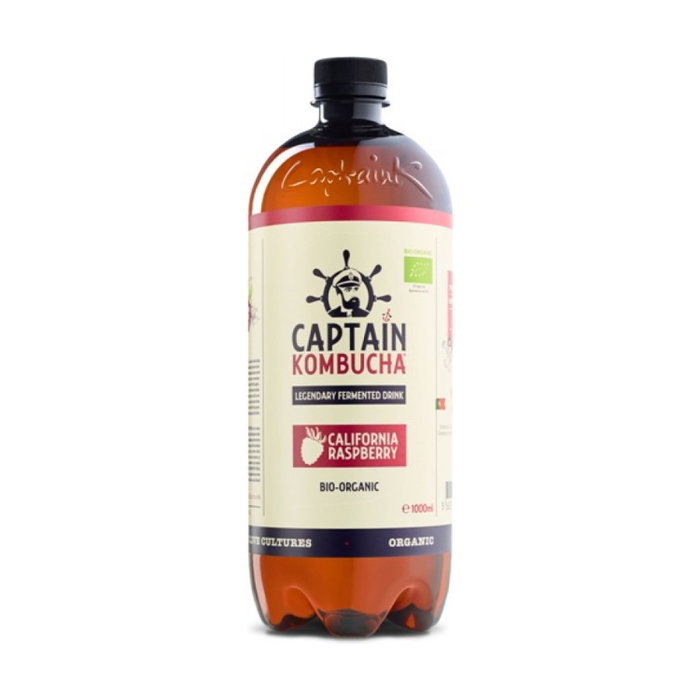 Captain Kombucha Kombucha à la framboise Bio 1 L Captain Kombucha Kombucha à la framboise Bio 1 L