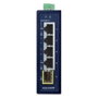 Planet IGS-510TF - Commutateur Ethernet industriel Gigabit 5 ports (4 RJ45 + 1 SFP) avec alimentation 9-48V DC, IP30 pour environnements difficiles