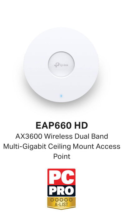 Omada EAP660 HD Point d'Accès Wi-Fi 6 Professionnel AX3600, Débit 3550 Mbps, Port 2.5 Gbps Ethernet PoE+, 8 Flux, Pour Environnements à Haute Densité Omada EAP660 HD Point d'Accès Wi-Fi 6 Professionnel AX3600, Débit 3550 Mbps, Port 2.5 Gbps Ethernet PoE+, 8 Flux, Pour Environnements à Haute Densité