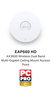 Omada EAP660 HD Point d'Accès Wi-Fi 6 Professionnel AX3600, Débit 3550 Mbps, Port 2.5 Gbps Ethernet PoE+, 8 Flux, Pour Environnements à Haute Densité