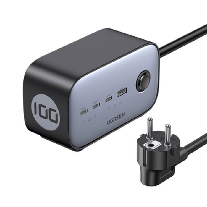 UGREEN Chargeur de bureau rapide 65W avec prises intégrées - Gris et Noir UGREEN Chargeur de bureau rapide 65W avec prises intégrées - Gris et Noir