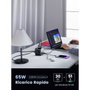 UGREEN Chargeur de bureau rapide 65W avec prises intégrées - Gris et Noir