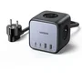 UGREEN DigiNest Cube Multiprise 3 prises AC + 2 ports USB-C + 2 ports USB-A Charge Rapide 65W 1.8m Gris/Noir