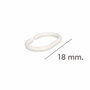 RIEL CHYC Lot de 100 anneaux ovales blancs de 18 mm pour rideau de douche