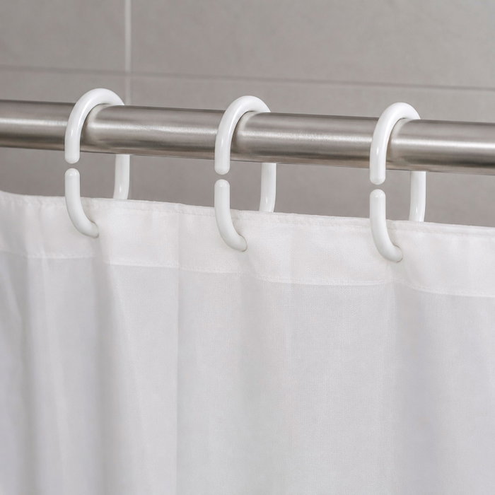 RIEL CHYC Lot de 100 anneaux ovales blancs de 18 mm pour rideau de douche