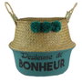 Idebox Cesta Thai avec Pompon, Diamètre 34 cm