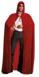 My Other Me - Capuche adulte rouge en velours - Taille unique L