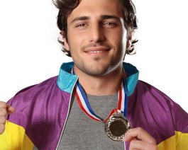 Atosa Médaille argentée 6,5 cm avec ruban pour prix et jeux